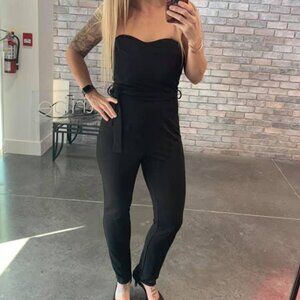 Only Elegant Black Strapless Jumpsuit